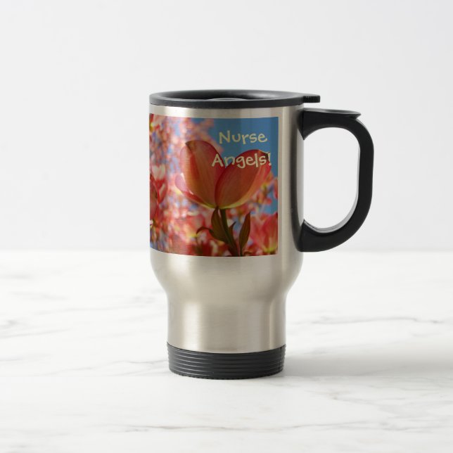 Sjuksköterskeängel! Kaffe kopp gåvor Rosa Dogwood  (Höger)