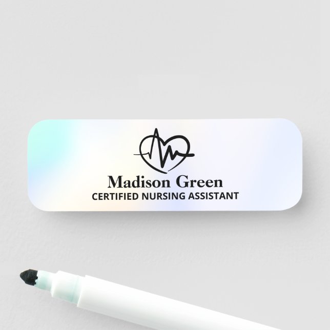 Sjuksköterskeassistent CNA Namnbricka (På plats)