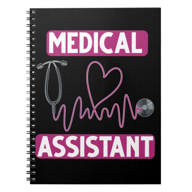 Sjuksköterskeassistent Stethoscope Sjuksköterska Anteckningsbok (Framsidan)