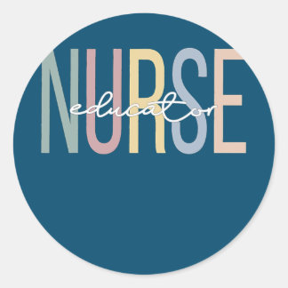 Sjuksköterskeelever Boho Nursing Educator Runt Klistermärke