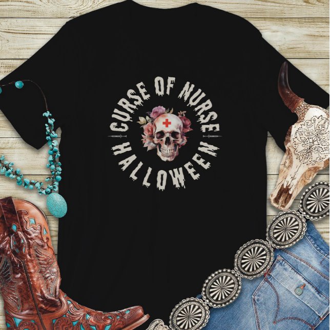 Sjuksköterskeförbannelse, lustig halloween t shirt (Skapare uppladdad)