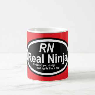 Sjuksköterskehumor tryck novelty "RN" Kaffemugg