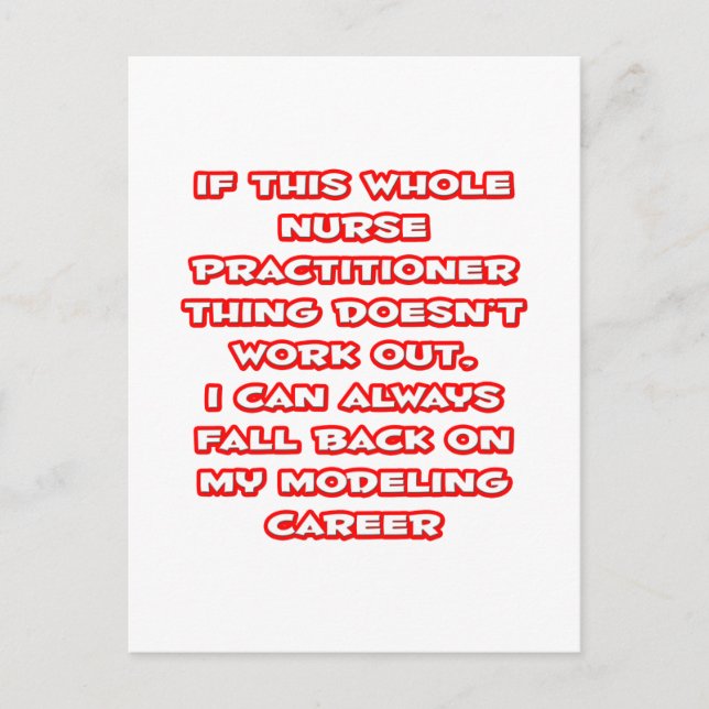 Sjuksköterskekaktor Humor ... Modelleringskort Vykort (Framsida)