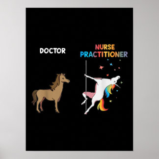 Sjuksköterskekapital Unicorn Dancing Pole Poster