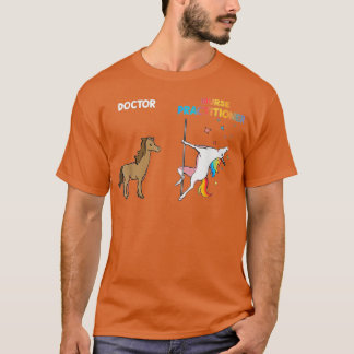 Sjuksköterskekapretiker Unicorn Dancing Pole Funny T Shirt