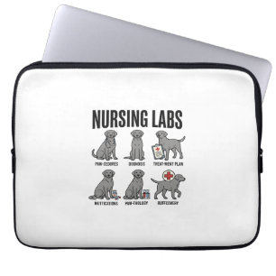 Sjuksköterskelabb Hund Medicinsk Punsvektor Tröjd  Laptop Fodral
