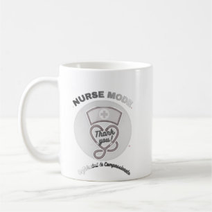 Sjuksköterskeläge Tack Hjärta Stetoskop Design Kaffemugg