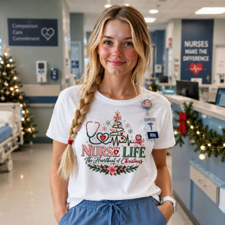 Sjuksköterskeliv Julens Hjärtslag T-Shirt