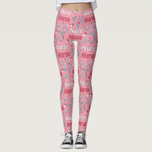 Sjuksköterskeliv Sömlöst Mönster (1) Leggings