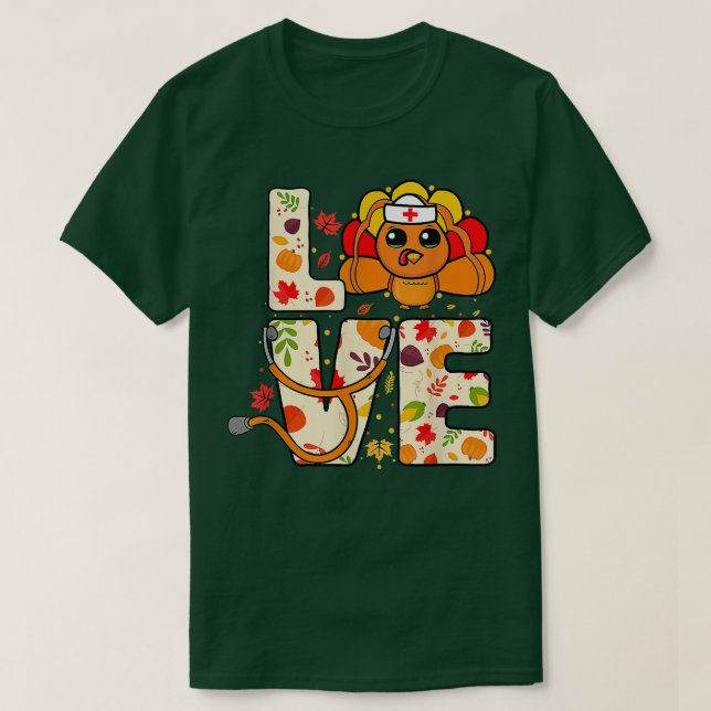 Sjuksköterskelivets Thanksgiving Fall Women T-Shir T Shirt (Design framsida)