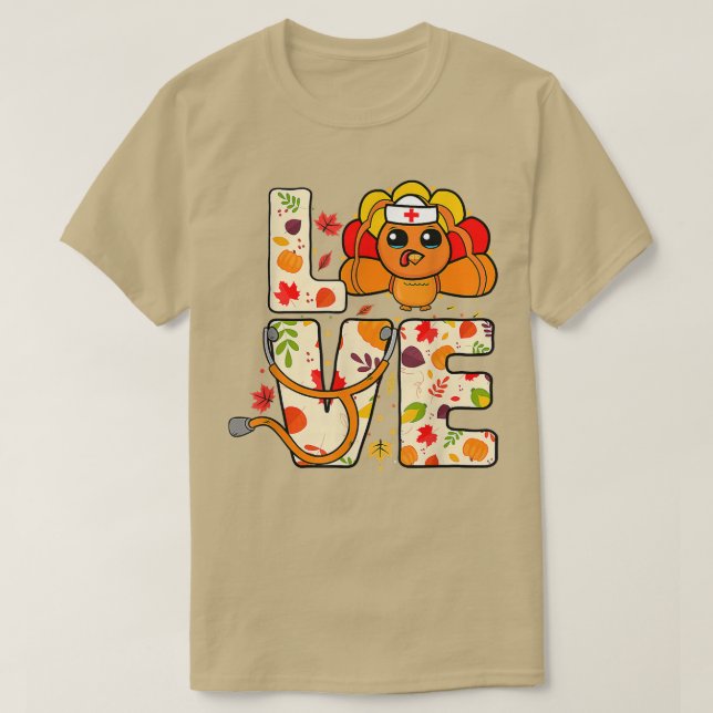 Sjuksköterskelivets Thanksgiving Fall Women T-Shir T Shirt (Design framsida)