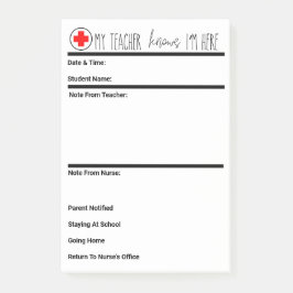 Sjuksköterskepass för alla skolor. skolsköterska post-it block