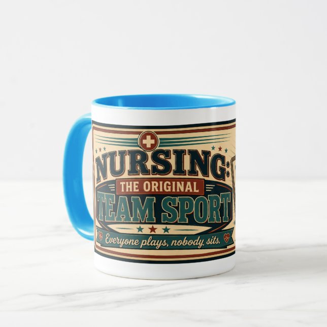 Sjuksköterskepresent Mug–Roligt present till omvår Mugg (Framsida vänster)