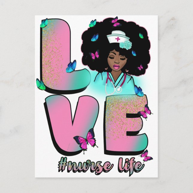 Sjuksköterskesjuksköterskesjuksköterskor för melan helg vykort (Framsida)