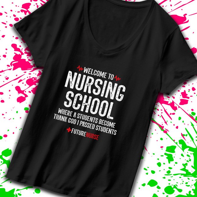 Sjuksköterskeskola Gift - Sjuksköterska Student T Shirt (Embrace your spirit as a nursing student who enjoys motivational sarcasm! -Teemixer)
