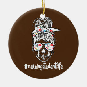 Sjuksköterskeskola i Student, sjuksköterska i Stud Julgransprydnad Keramik