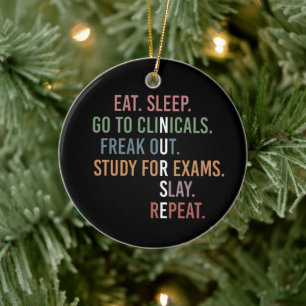 Sjuksköterskeskola student Future Nurse RN Gifts Julgransprydnad Keramik