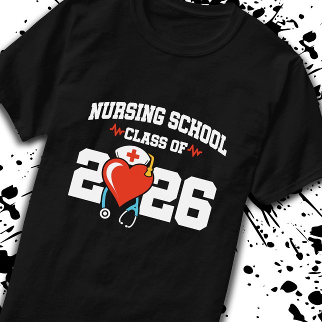 Sjuksköterskeskola Studenten RN klass 2026 Sjukskö T Shirt (Skapare uppladdad)