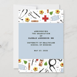 Sjuksköterskeskolan Studenten Magnetisk Inbjudningskort