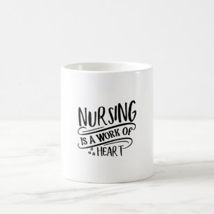 Sjuksköterskesköterskeverksamhet är ett hjärtverk kaffemugg