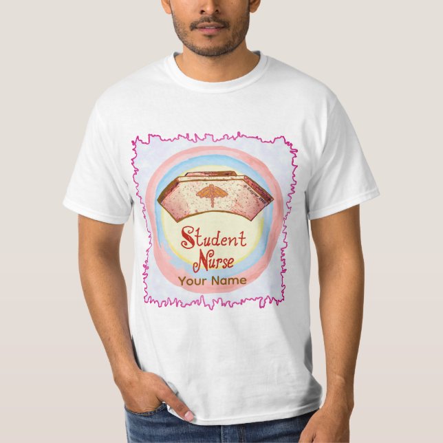 Sjuksköterskestudentmössa  t shirt (Framsida)