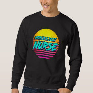 Sjuksköterskesyn Idea Worlds Best Nurse Lång Ärmad Tröja