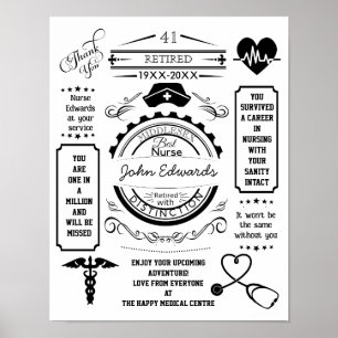 Sjukskötersketjänst för långtidsvård lämnande Pens Poster