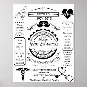 Sjukskötersketjänst för långtidsvård lämnande Pens Poster