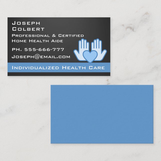 Sjuksköterskevården Modern sjukvård Visitkort (Fram/baksida)