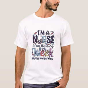 Sjuksköterskevcka Vintage typografi skjorta design T Shirt