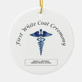Sjuksköterskeyrket First White Jackar Ceremony Julgransprydnad Keramik