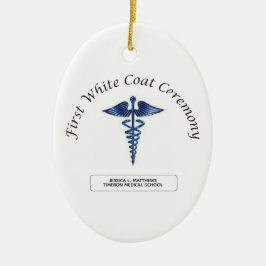 Sjuksköterskeyrket First White Jackar Ceremony Julgransprydnad Keramik