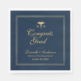 Sjuksköterskeyrket studenten i flotta och guld pappersservett