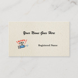 Sjuksköterskor anropar den speciella personligen S Visitkort