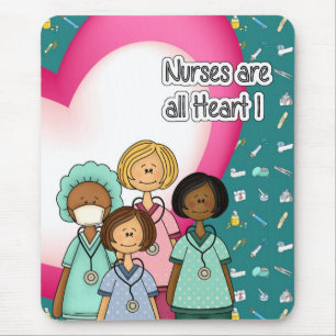 Sjuksköterskor är alla Heart. Gift Mousepad Musmatta
