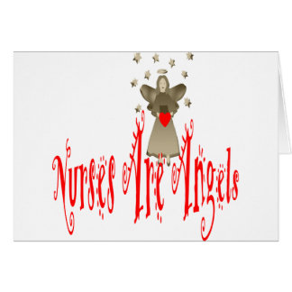 Sjuksköterskor är änglar hälsningskort