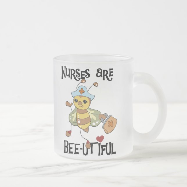 Sjuksköterskor är Bi-utifulmuggen Frostad Glasmugg (Höger)