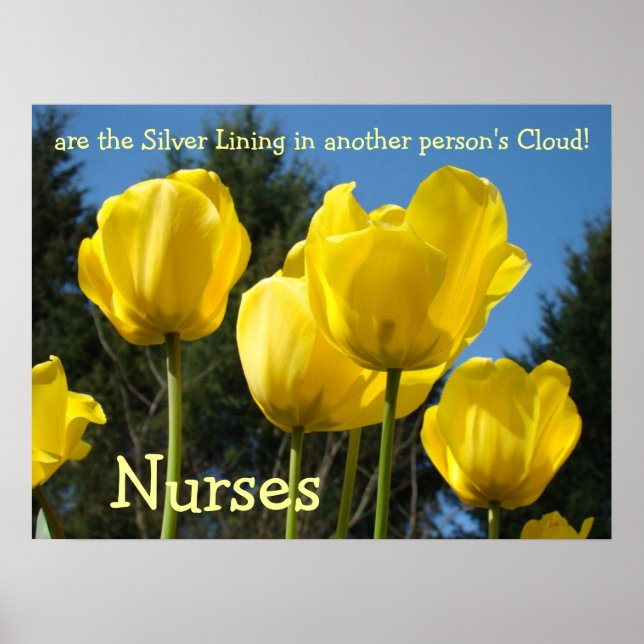 Sjuksköterskor är Silver Lining i en annans moln k Poster (Framsidan)