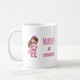 Sjuksköterskor är superhjältar kaffemugg