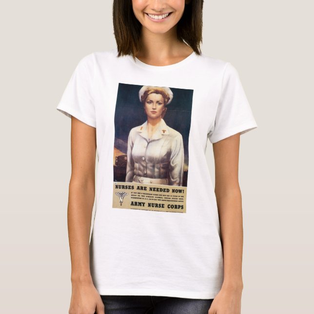 Sjuksköterskor behövs nu! t shirt (Framsida)