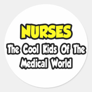Sjuksköterskor ...Coola Kids of Medical World Runt Klistermärke