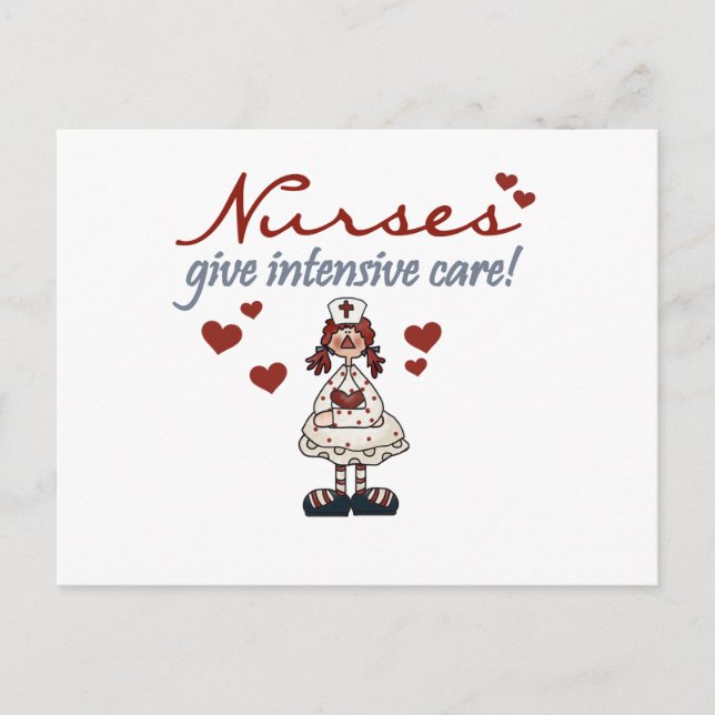 Sjuksköterskor Ge Intensiva t-shirts och gåvor Vykort (Framsida)