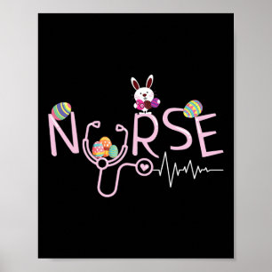 Sjuksköterskor Gifts Stethoscope Nurse Svan Påskha Poster