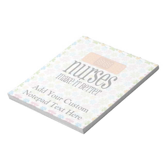 Sjuksköterskor gör det bättre. anteckningsblock (Roterad)