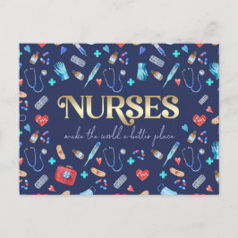 Sjuksköterskor gör världen till en bättre plats vykort