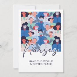 Sjuksköterskor gör världen till ett bättre ställe- tack kort