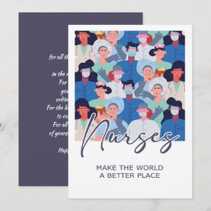 Sjuksköterskor gör världen till ett bättre ställe- tack kort