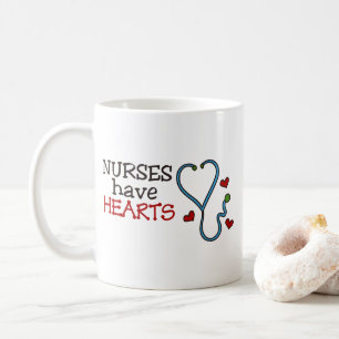 Sjuksköterskor har hjärtan kaffemugg