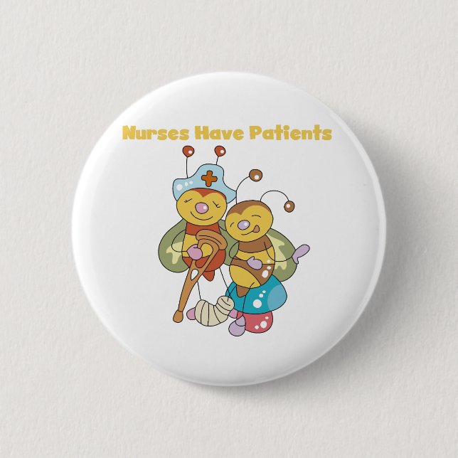 Sjuksköterskor har tålmodig knapp (Framsida)