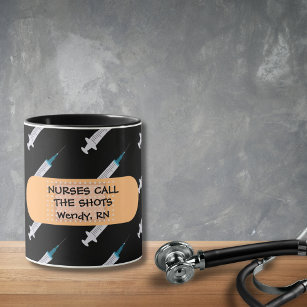 Sjuksköterskor kallar för sprutan med Band Aid Mug Mugg